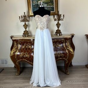 Formal Homecoming Sweetheart 16 embroidery beaded prom dress